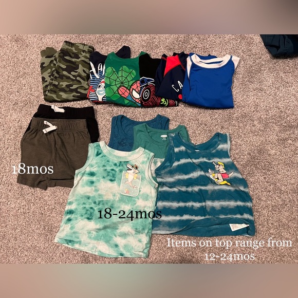 Lot of used boys clothes sizes 12-24 months 60+ pieces - Picture 5 of 5